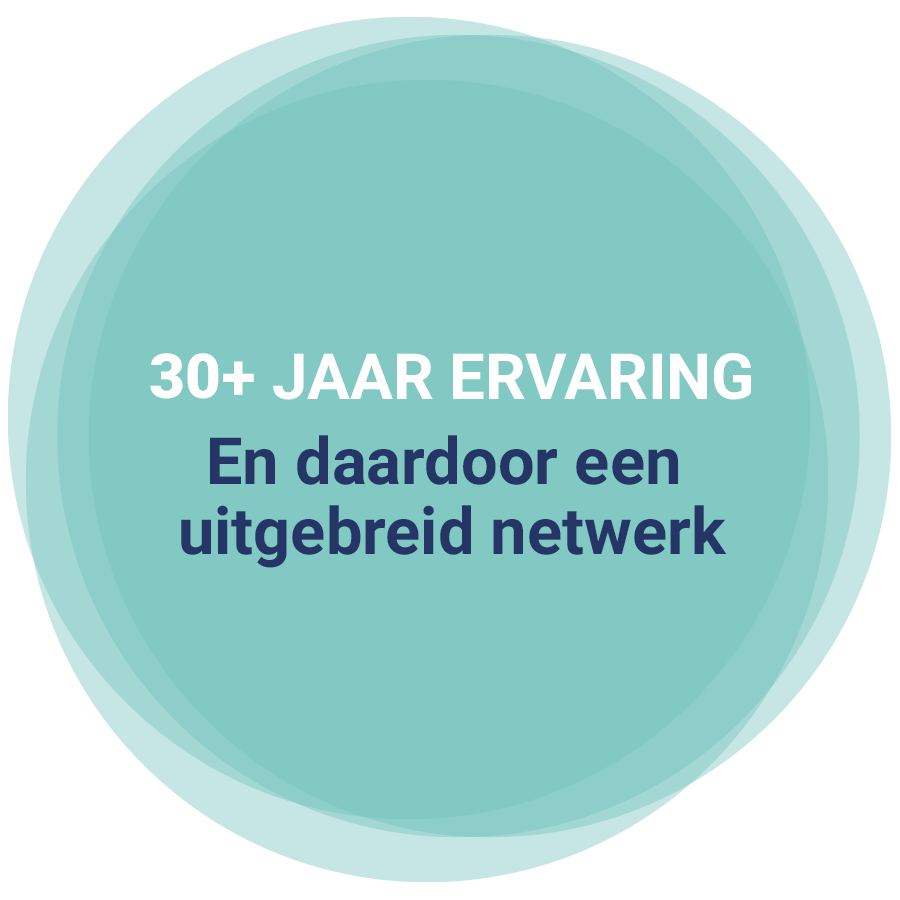 +30 jaar ervaring en daardoor een uitgebreid netwerk